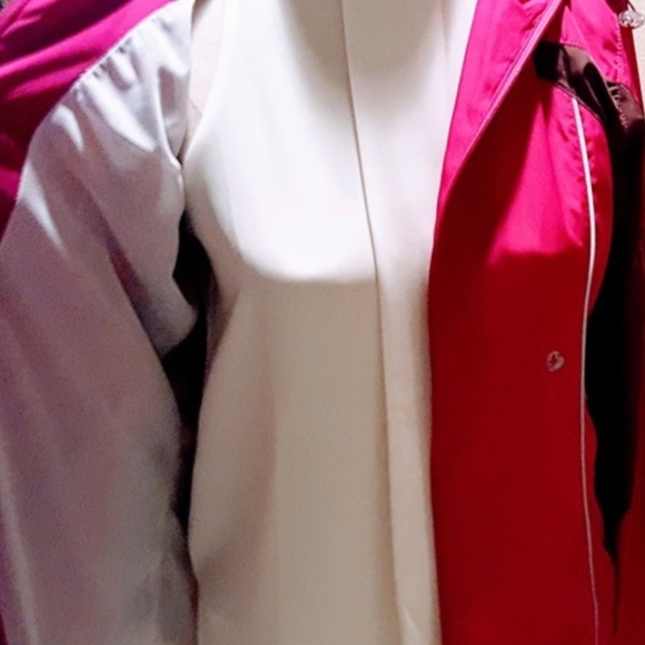 Aerie Magenta & Grey Hooded Wind Breaker Jacket - Picture 4 of 4